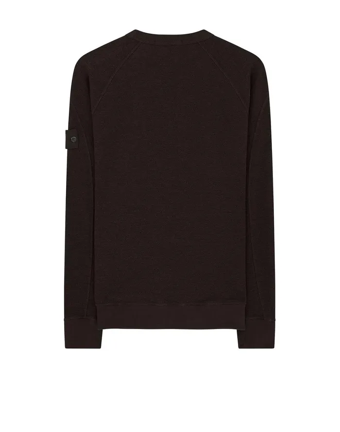 654F5 Crewneck Sweatshirt In Dark BrownSweatshirts Dark Brown Mens Stone Island Sweatshirts
