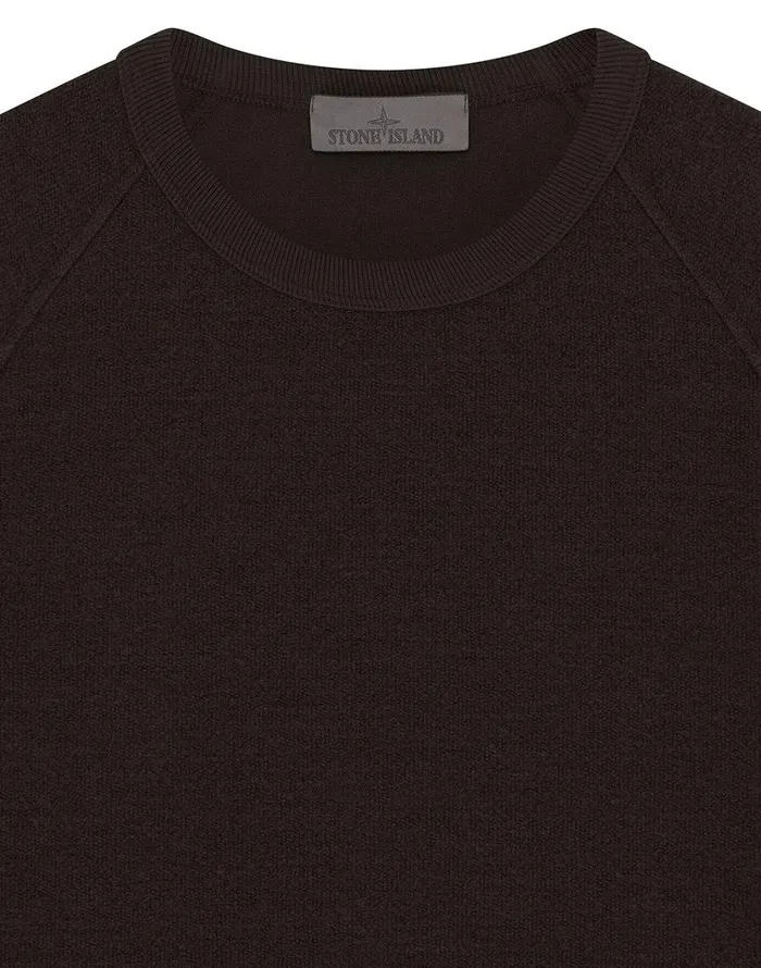 654F5 Crewneck Sweatshirt In Dark BrownSweatshirts Dark Brown Mens Stone Island Sweatshirts