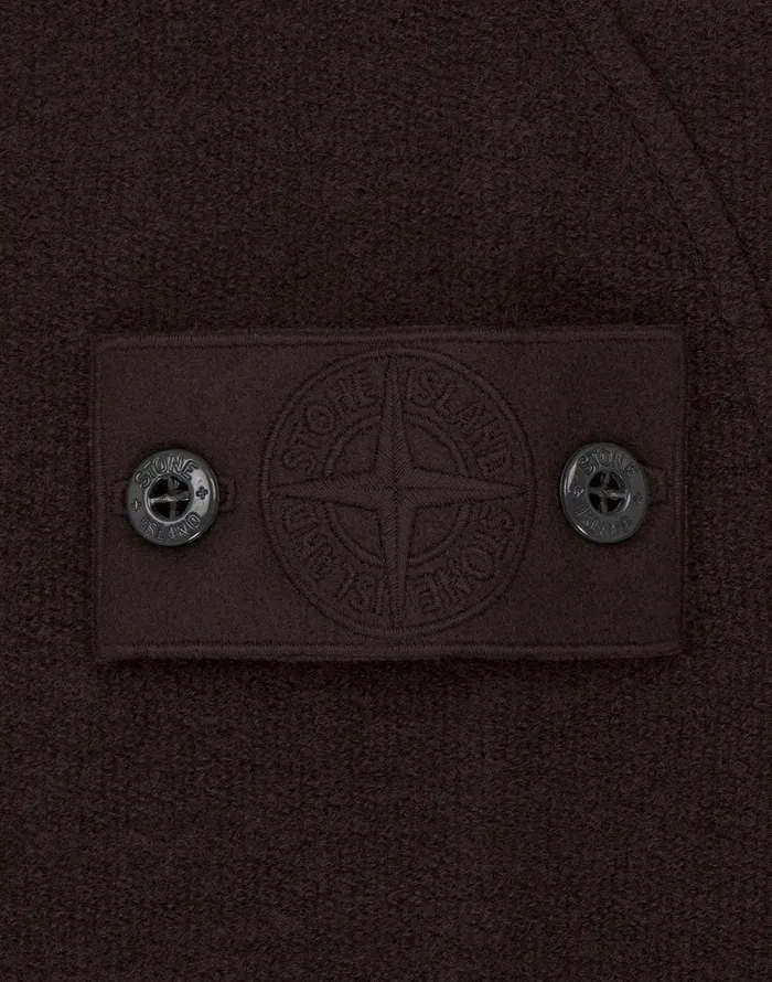 654F5 Crewneck Sweatshirt In Dark BrownSweatshirts Dark Brown Mens Stone Island Sweatshirts