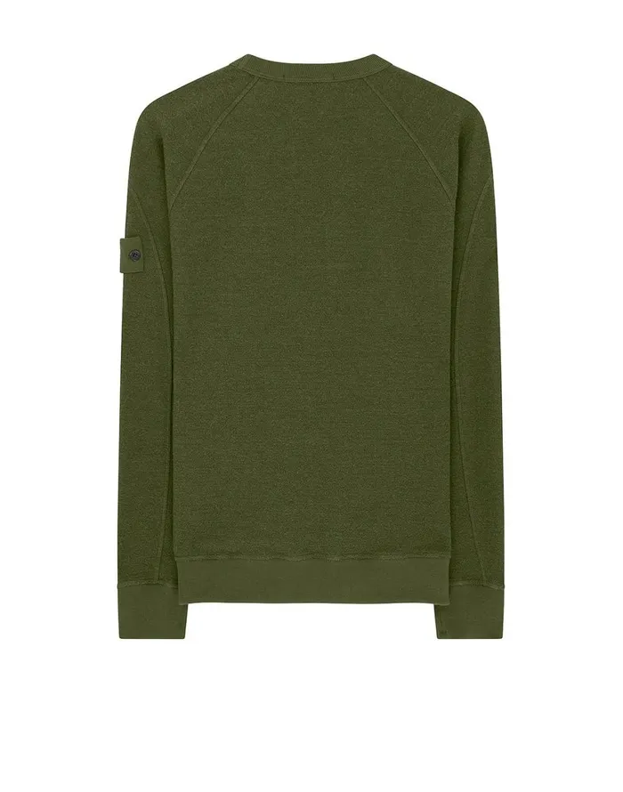 654F5 Crewneck Sweatshirt In KhakiSweatshirts Khaki Mens Stone Island Sweatshirts
