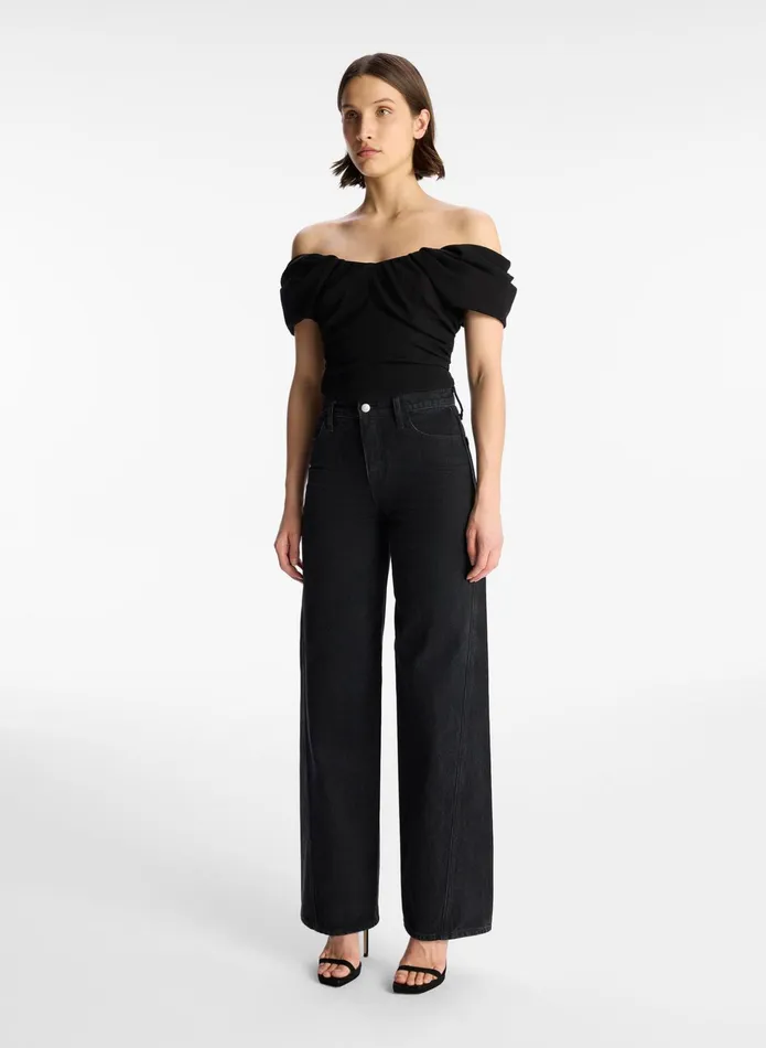 ALC Bottoms Abbott Jean Washed Black 8211 Women
