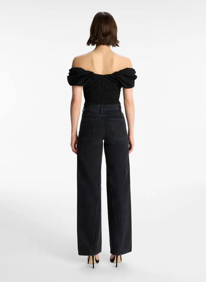 ALC Bottoms Abbott Jean Washed Black 8211 Women