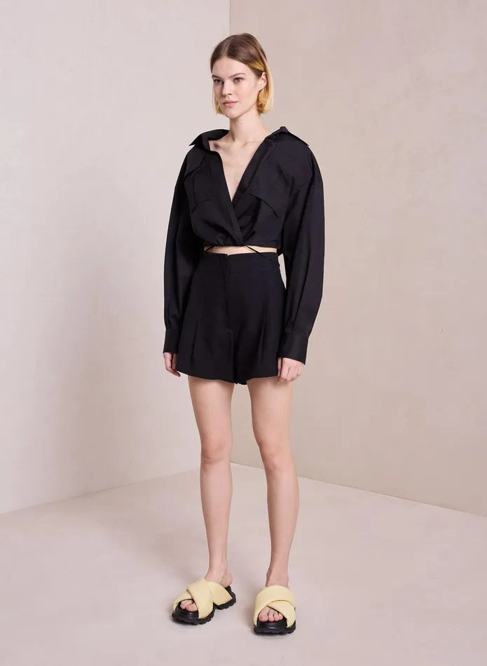 ALC Bottoms Bennett Linen Short Black 8211 Women