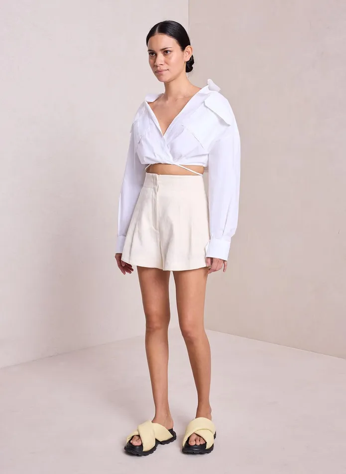 ALC Bottoms Bennett Linen Short Ecru 8211 Women