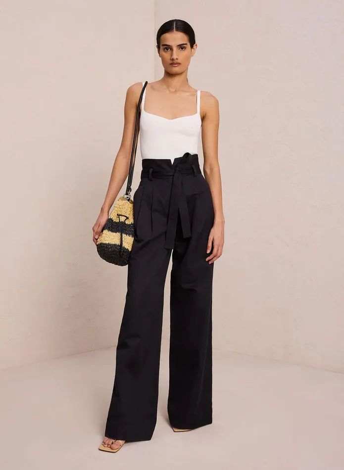 ALC Bottoms Emily Cotton Linen Pant Black 8211 Women