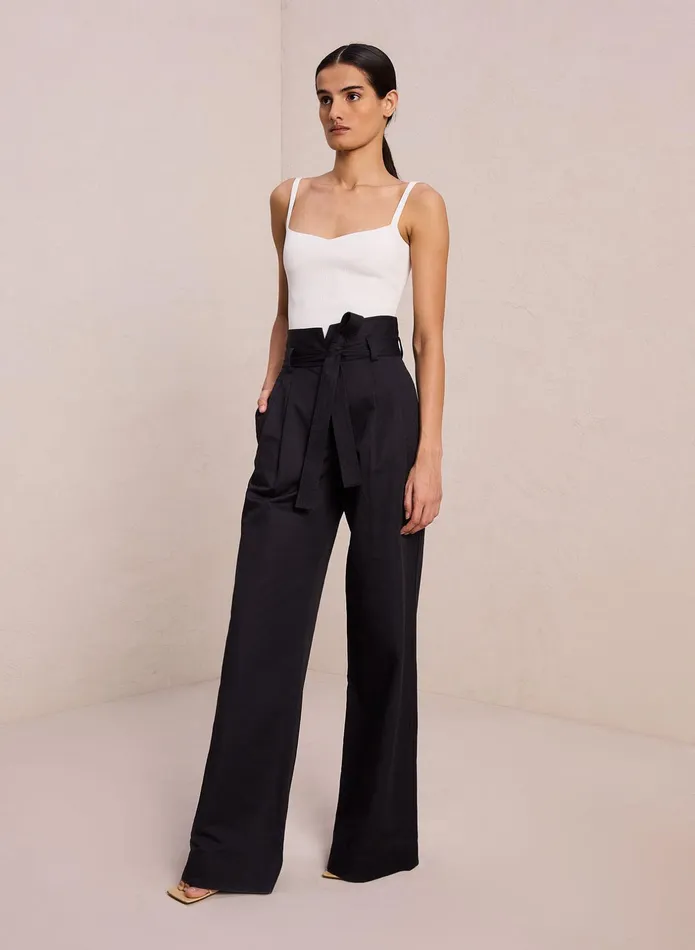ALC Bottoms Emily Cotton Linen Pant Black 8211 Women