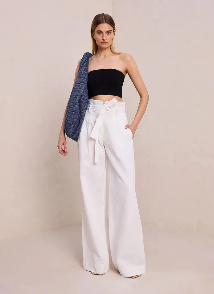 ALC Bottoms Emily Cotton Linen Pant White 8211 Women