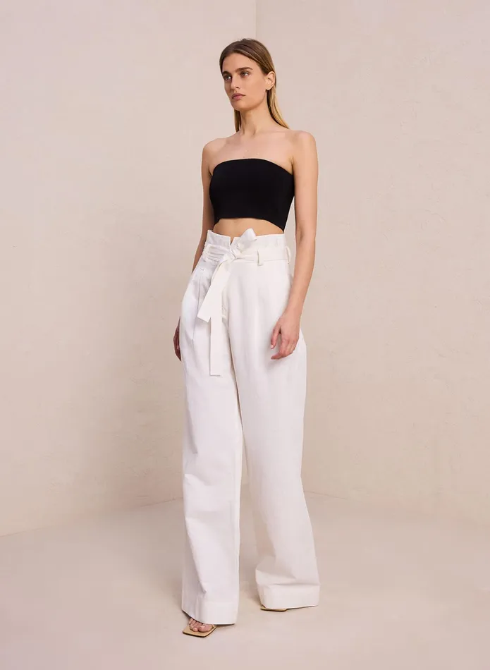 ALC Bottoms Emily Cotton Linen Pant White 8211 Women