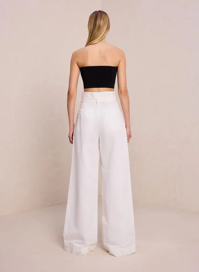 ALC Bottoms Emily Cotton Linen Pant White 8211 Women
