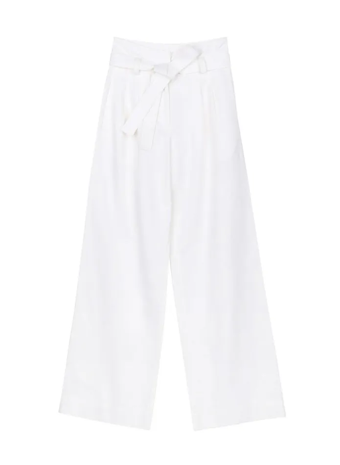 ALC Bottoms Emily Cotton Linen Pant White 8211 Women