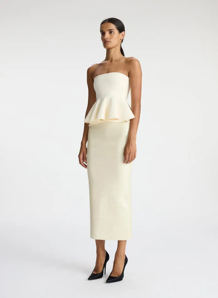 ALC Bottoms Joan Sequin Knit Skirt Cream 8211 Women