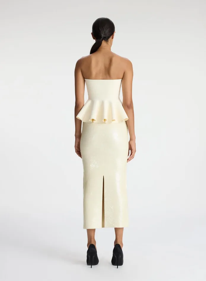 ALC Bottoms Joan Sequin Knit Skirt Cream 8211 Women