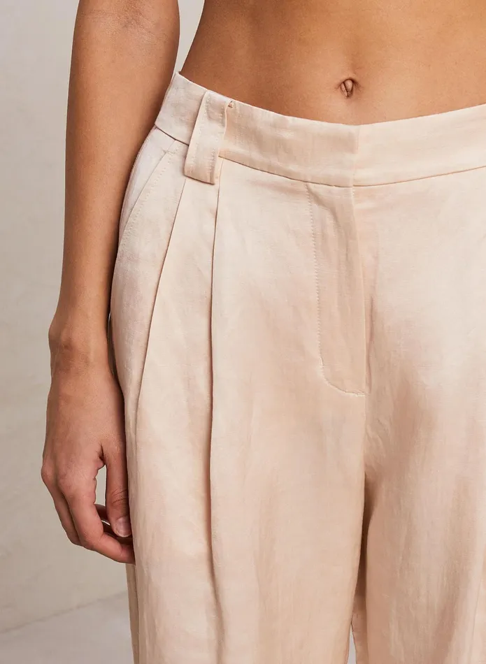 ALC Bottoms Mateo Linen Shine Pant Light Buff 8211 Women