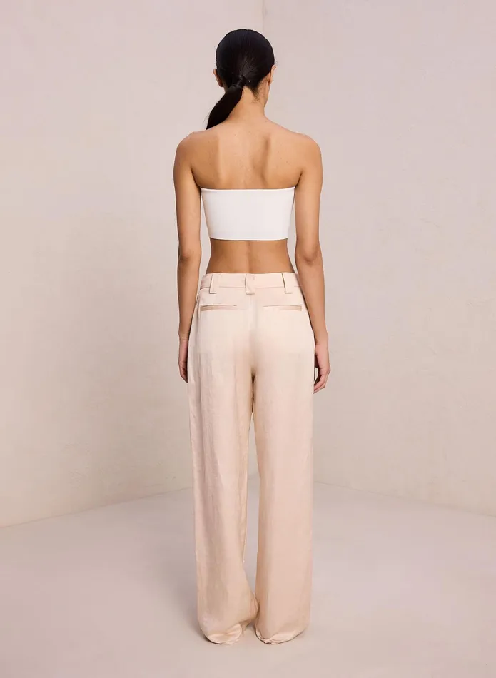 ALC Bottoms Mateo Linen Shine Pant Light Buff 8211 Women