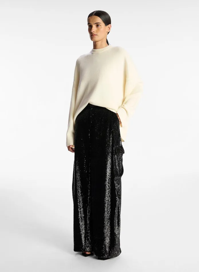 ALC Bottoms Megan Sequin Cargo Pant Black 8211 Women