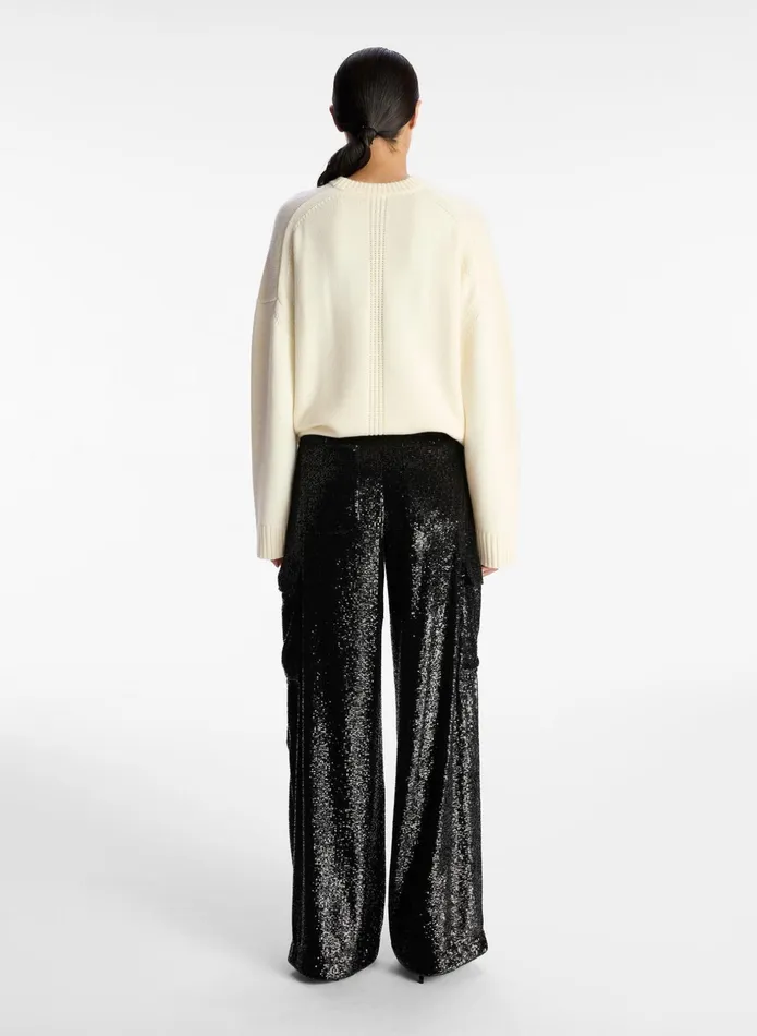 ALC Bottoms Megan Sequin Cargo Pant Black 8211 Women