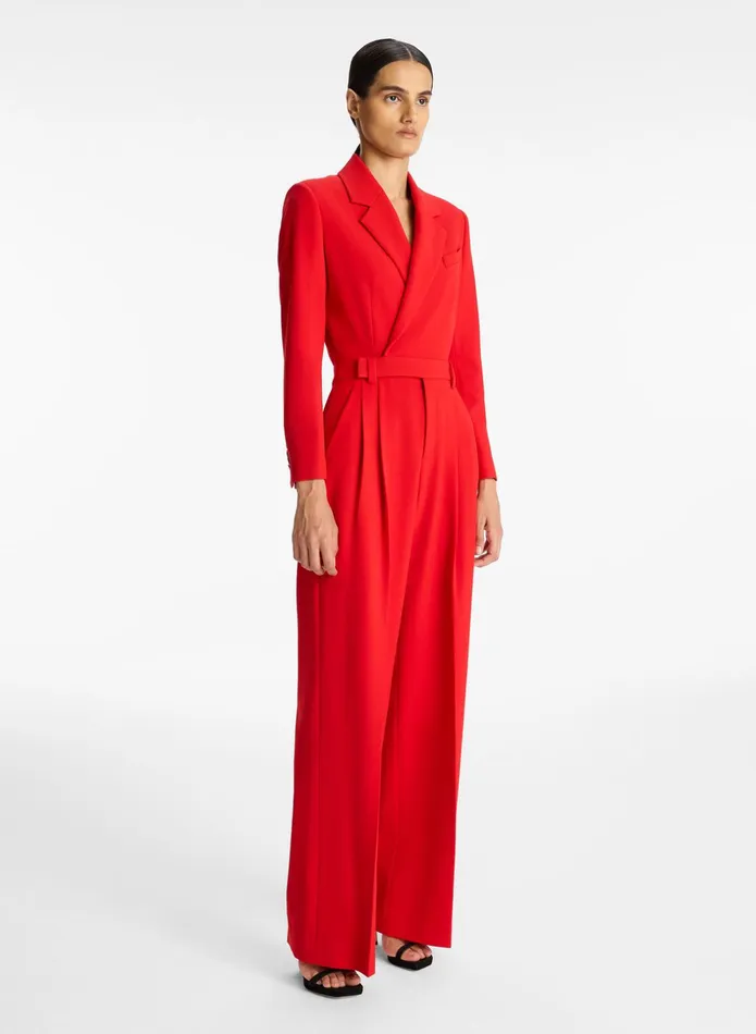 ALC Bottoms Tatum Cut Out Jumpsuit Ruby 8211 Women