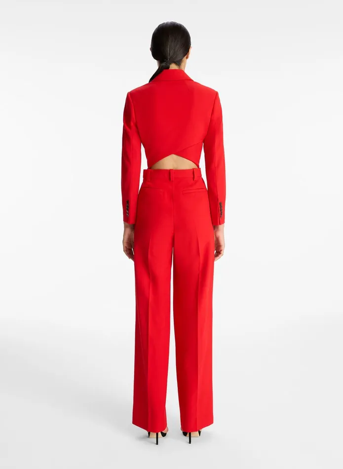 ALC Bottoms Tatum Cut Out Jumpsuit Ruby 8211 Women