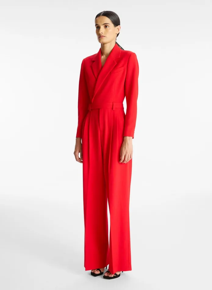 ALC Bottoms Tatum Cut Out Jumpsuit Ruby 8211 Women