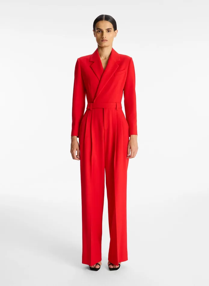 ALC Bottoms Tatum Cut Out Jumpsuit Ruby 8211 Women