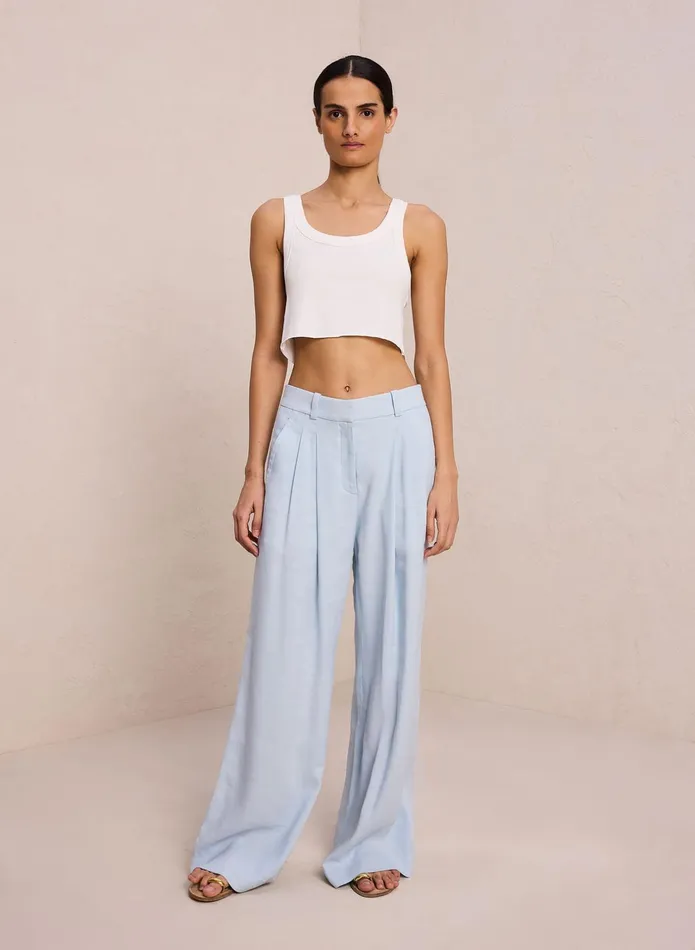 ALC Bottoms Walker Linen Pant Turquoise 8211 Women
