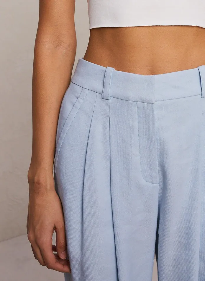 ALC Bottoms Walker Linen Pant Turquoise 8211 Women