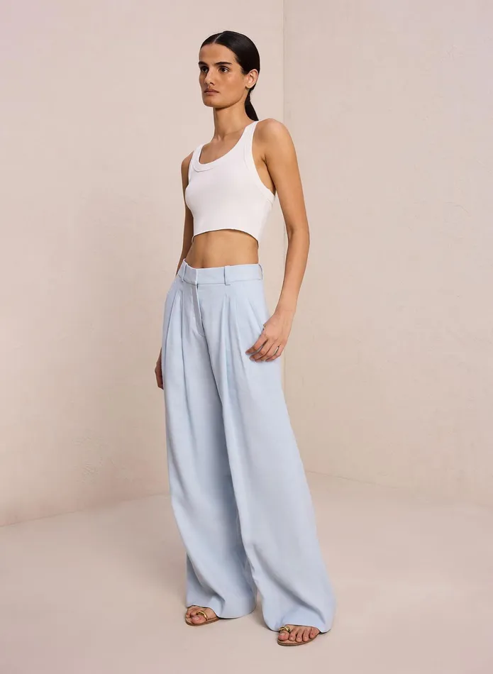 ALC Bottoms Walker Linen Pant Turquoise 8211 Women