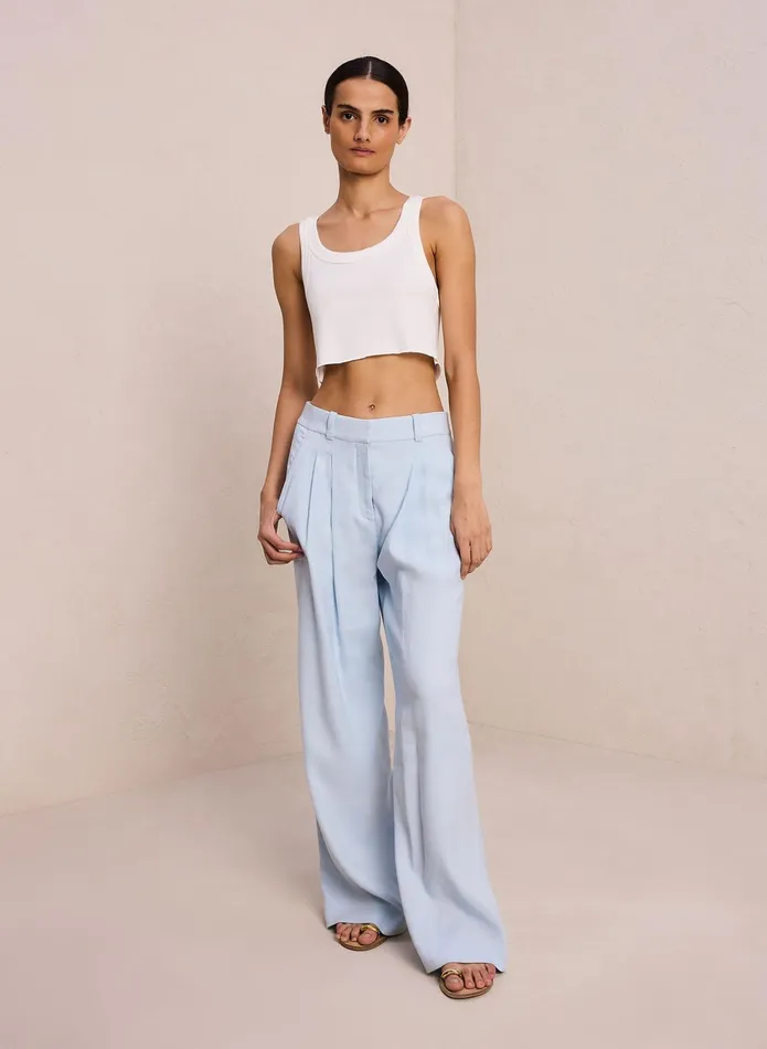 ALC Bottoms Walker Linen Pant Turquoise 8211 Women