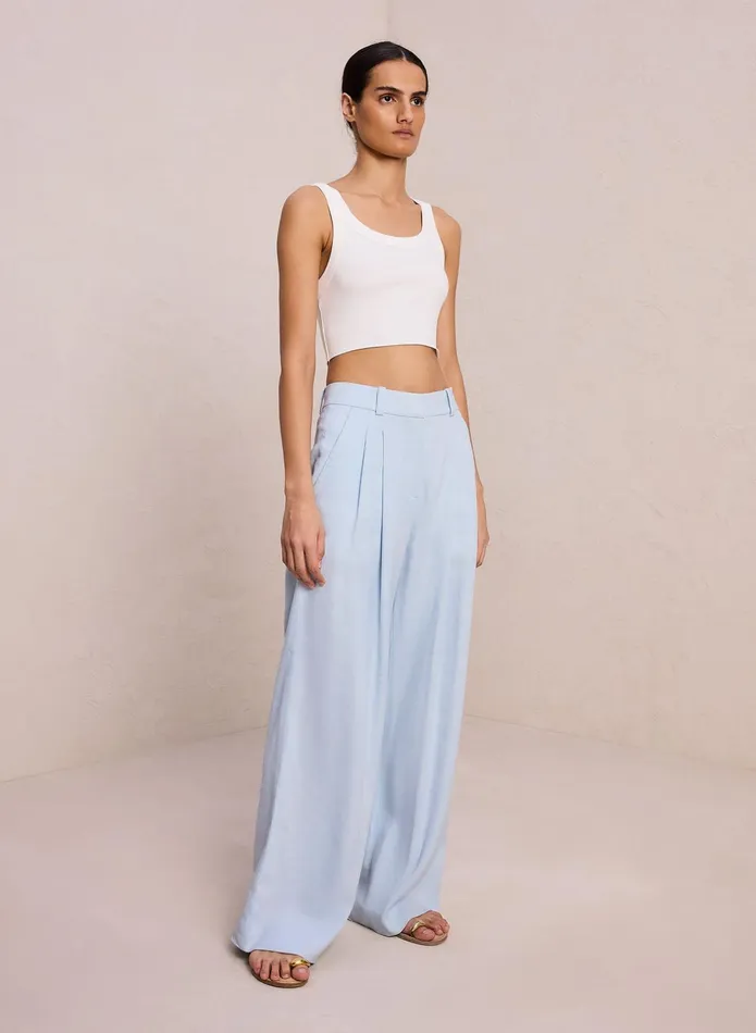 ALC Bottoms Walker Linen Pant Turquoise 8211 Women