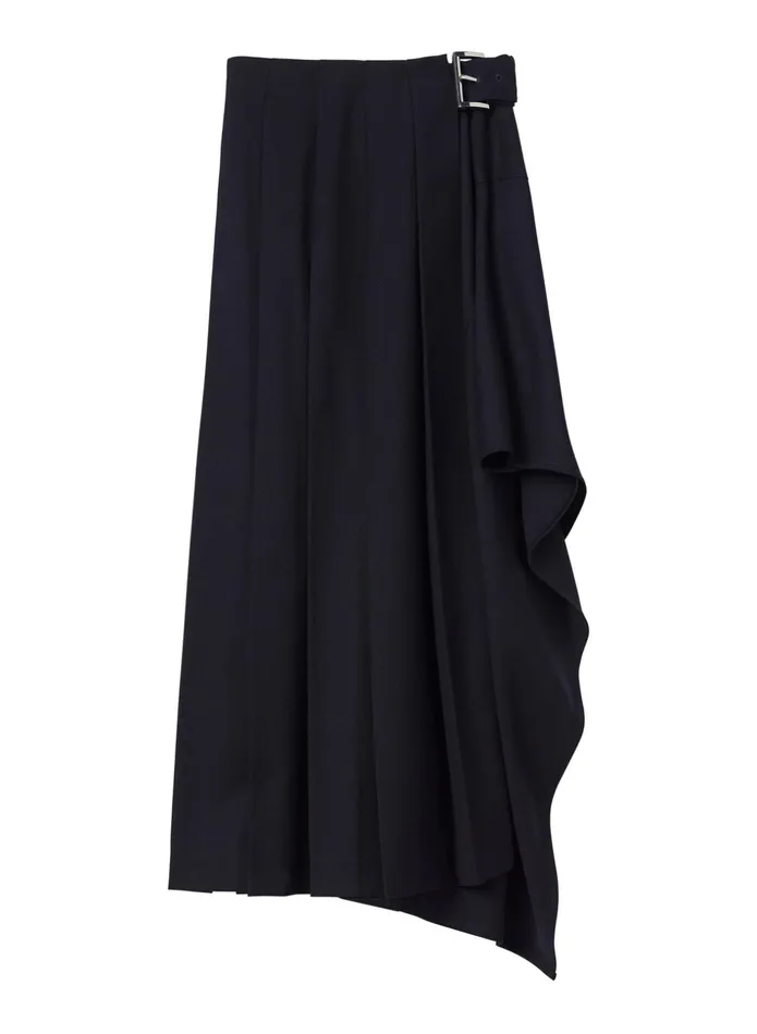 ALC Bottoms Wayland Pleated Midi Skirt Navy 8211 Women