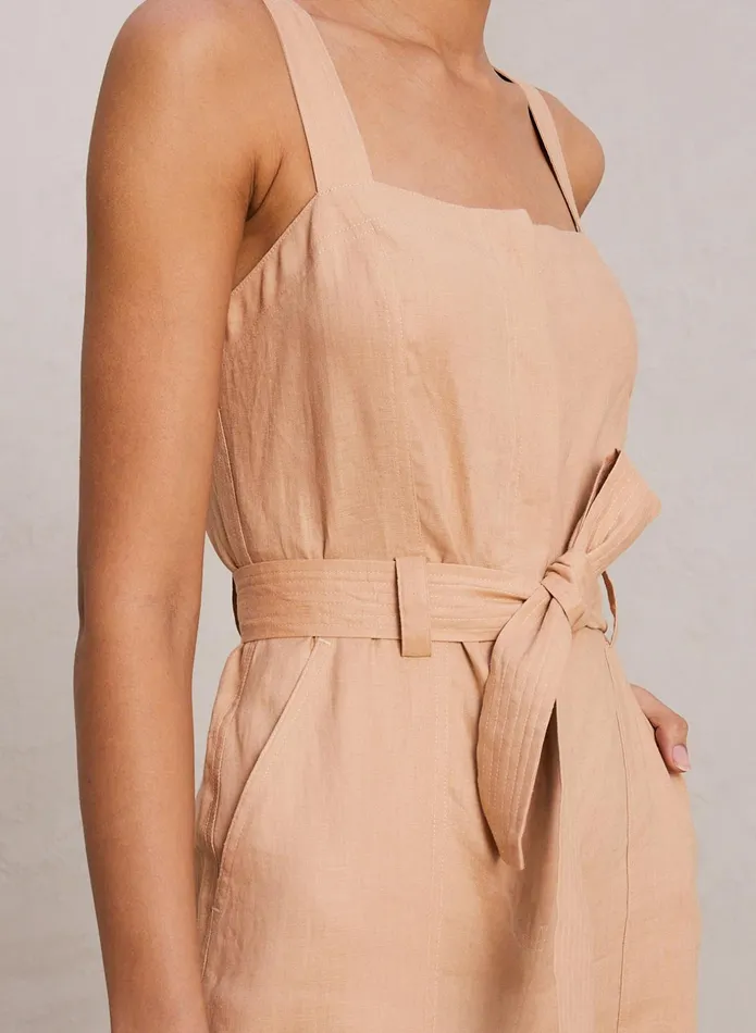 ALC Bottoms Winslow Linen Jumpsuit Biscotti 8211 Women