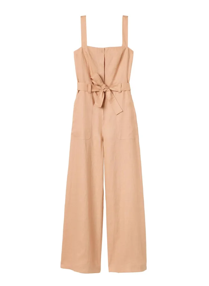 ALC Bottoms Winslow Linen Jumpsuit Biscotti 8211 Women
