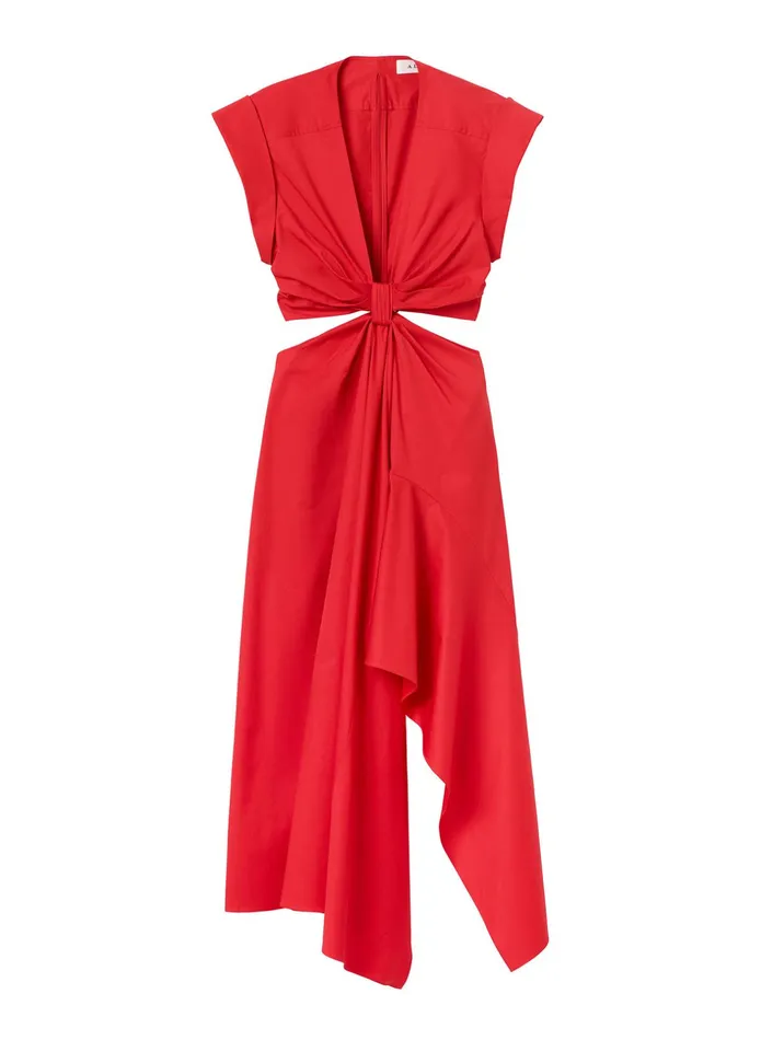 ALC Dresses Alessia Cotton Midi Dress Ruby 8211 Women