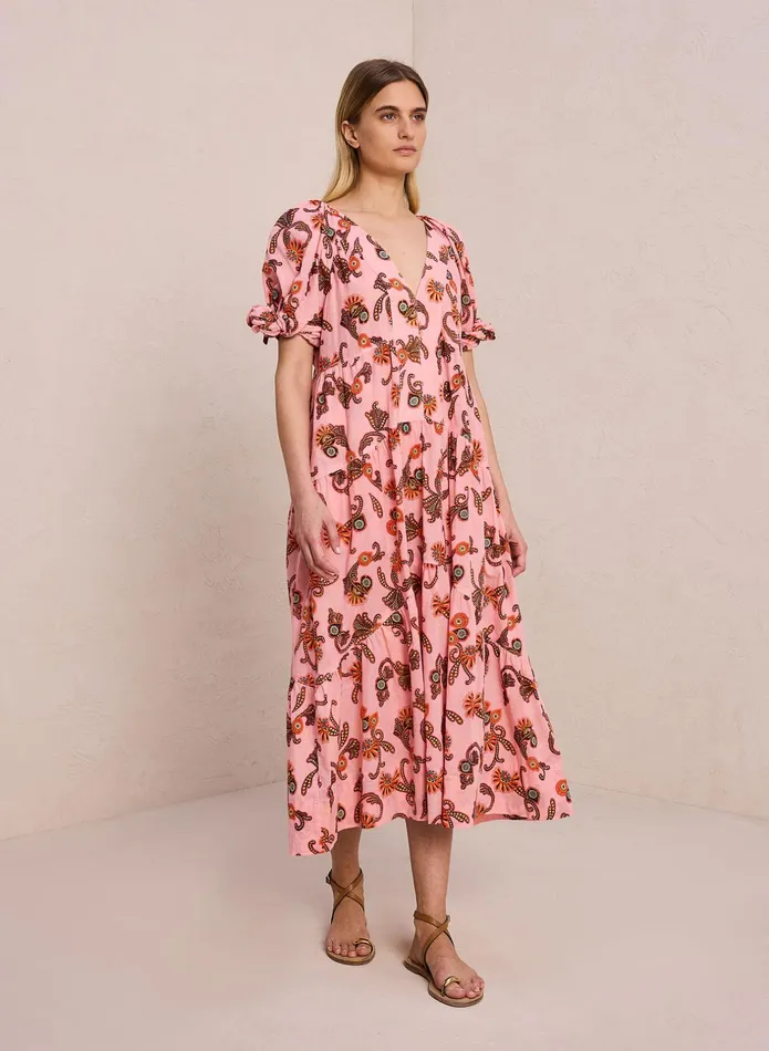 ALC Dresses Carmela Cotton Midi Dress Rosa Multi 8211 Women