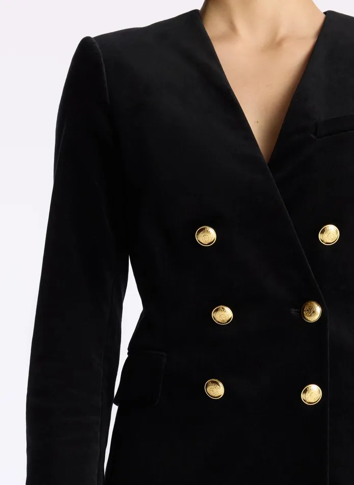 ALC Dresses Chelsea Velvet Mini Dress Black 8211 Women