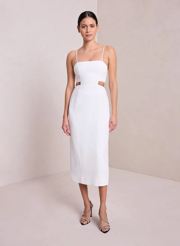 ALC Dresses Dalton Cut Out Midi Dress White 8211 Women