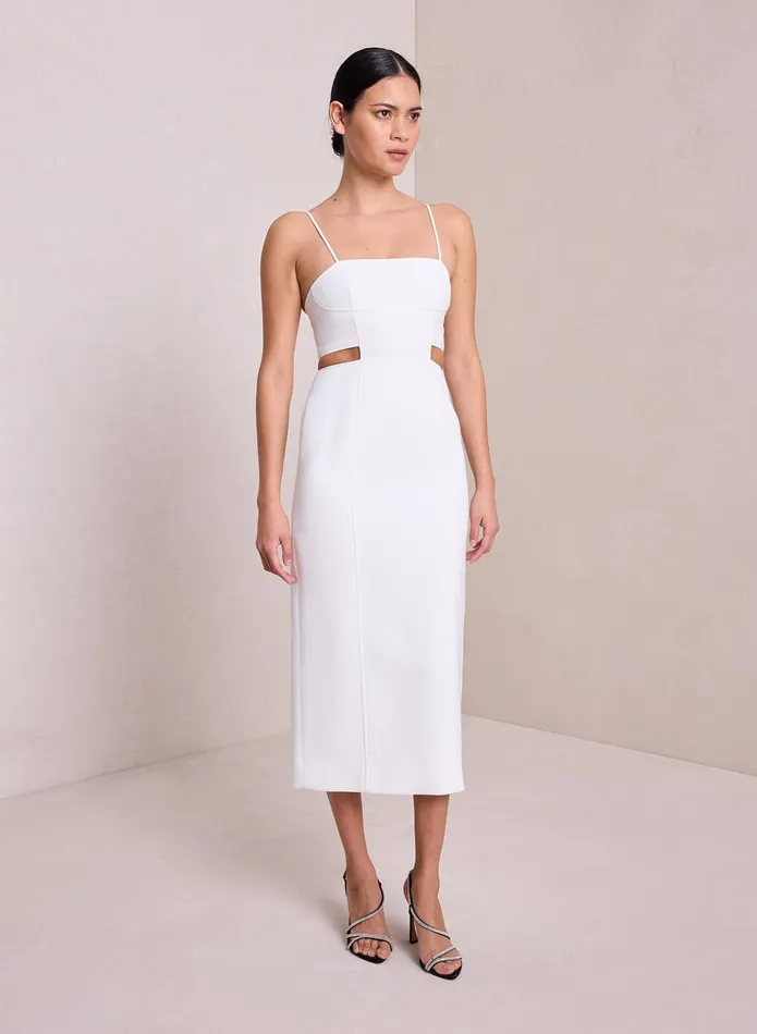 ALC Dresses Dalton Cut Out Midi Dress White 8211 Women