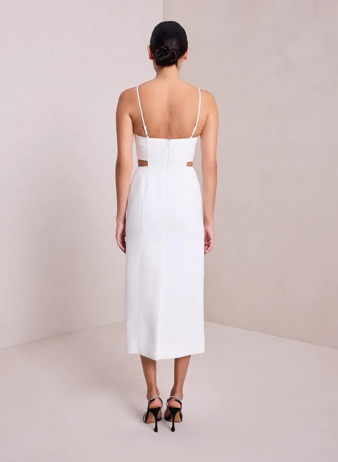 ALC Dresses Dalton Cut Out Midi Dress White 8211 Women