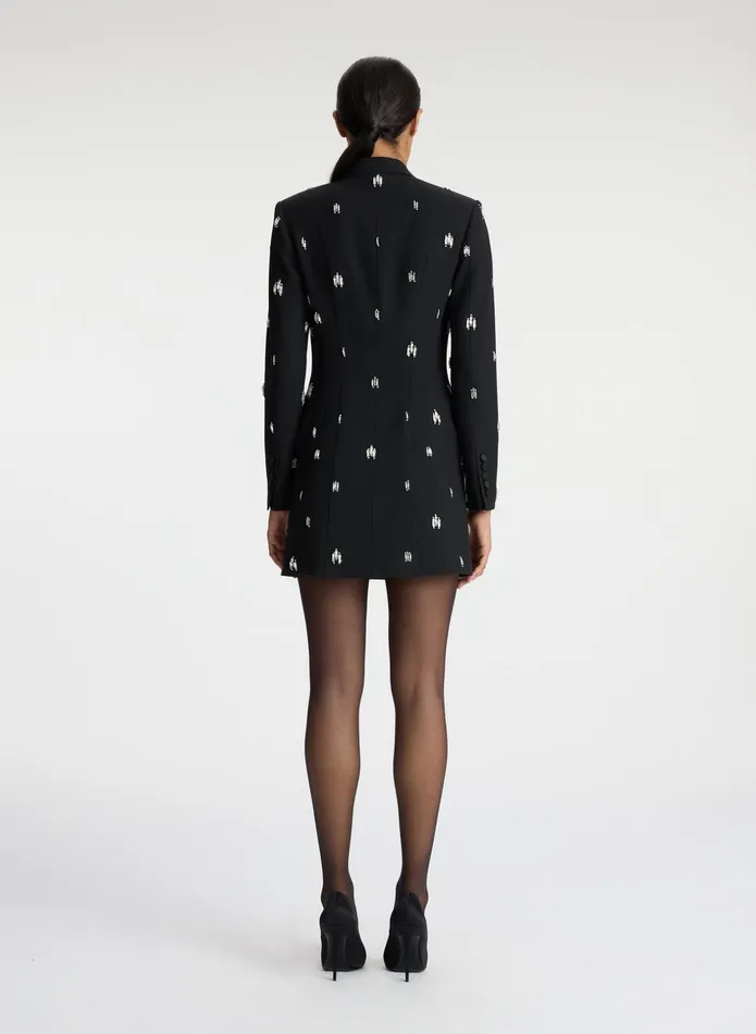 ALC Dresses Declan Embellished Tuxedo Dress Black 8211 Women