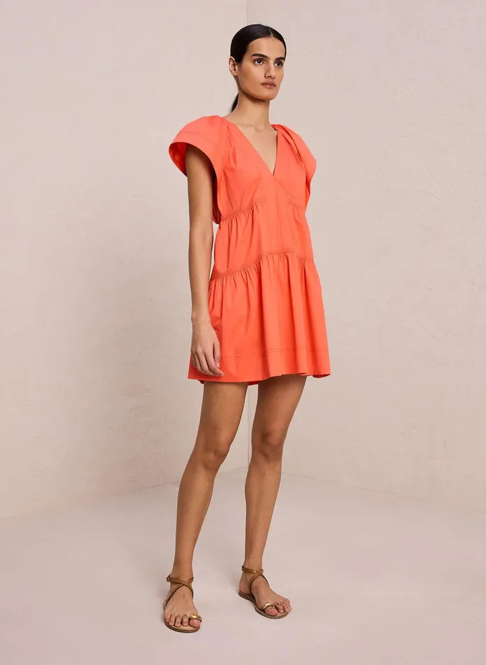 ALC Dresses Haley Cotton Mini Dress Spiced Coral 8211 Women
