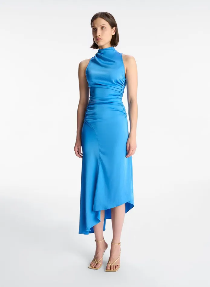 ALC Dresses Iggy Satin Midi Dress Ibiza 8211 Women