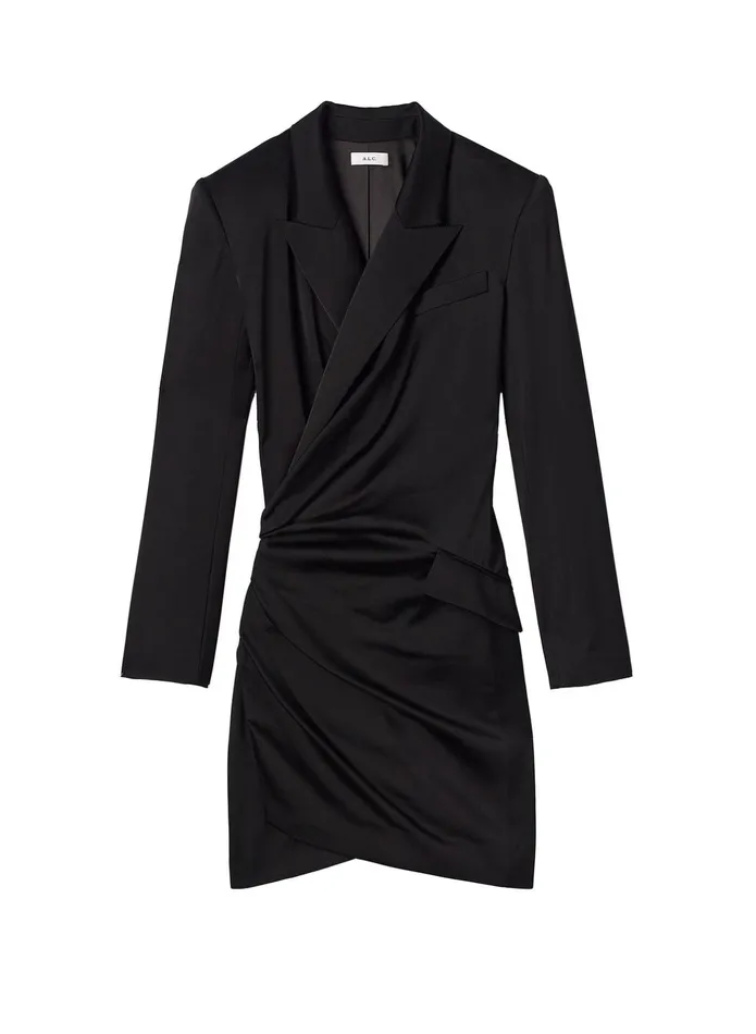 ALC Dresses Indigo Satin Blazer Dress Black 8211 Women