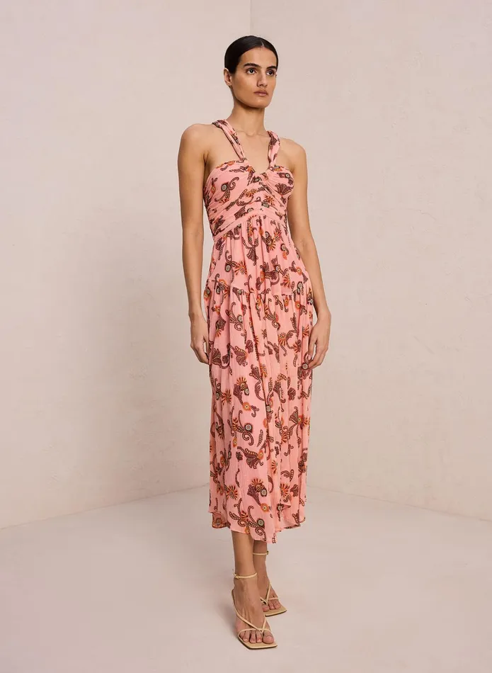 ALC Dresses Jaylin Cotton Silk Dress Sandstone Multi 8211 Women