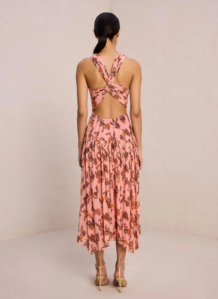 ALC Dresses Jaylin Cotton Silk Dress Sandstone Multi 8211 Women