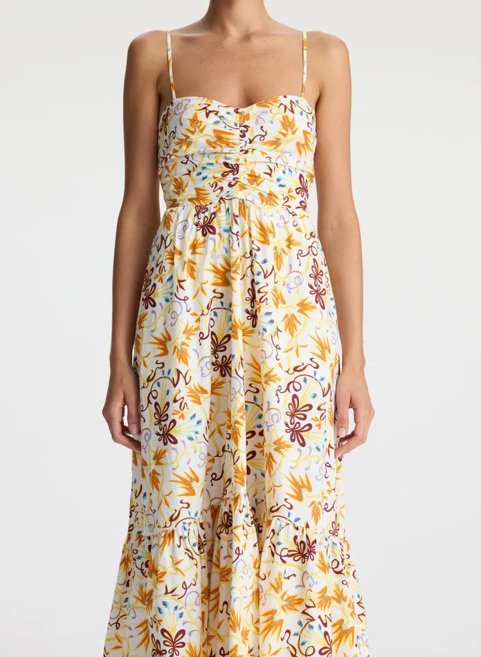 ALC Dresses Lilah Cotton Midi Dress White Multi 8211 Women