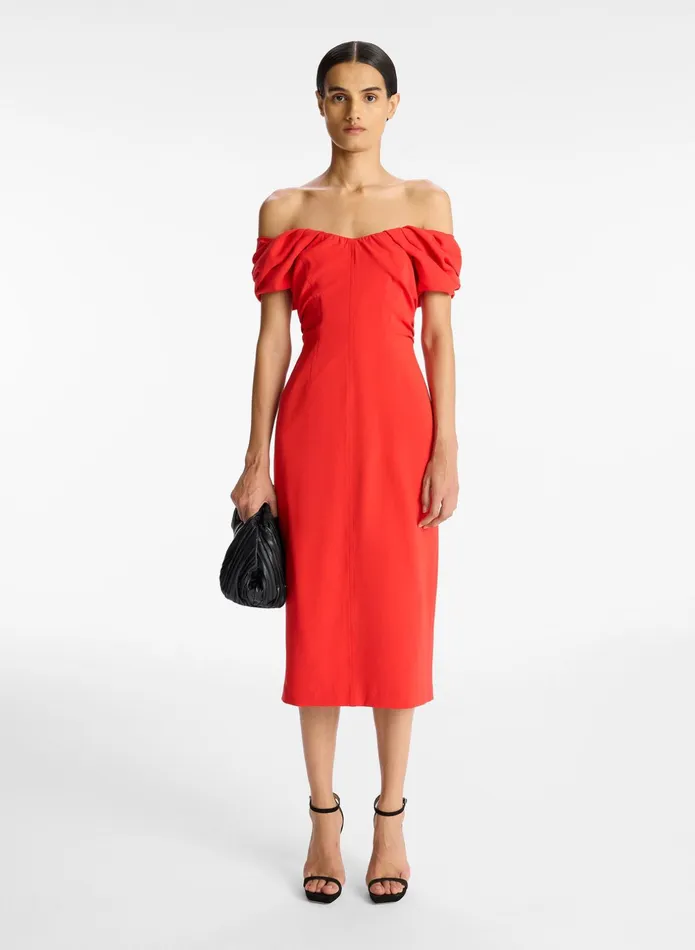 ALC Dresses Nora Midi Dress Dark Poinciana 8211 Women