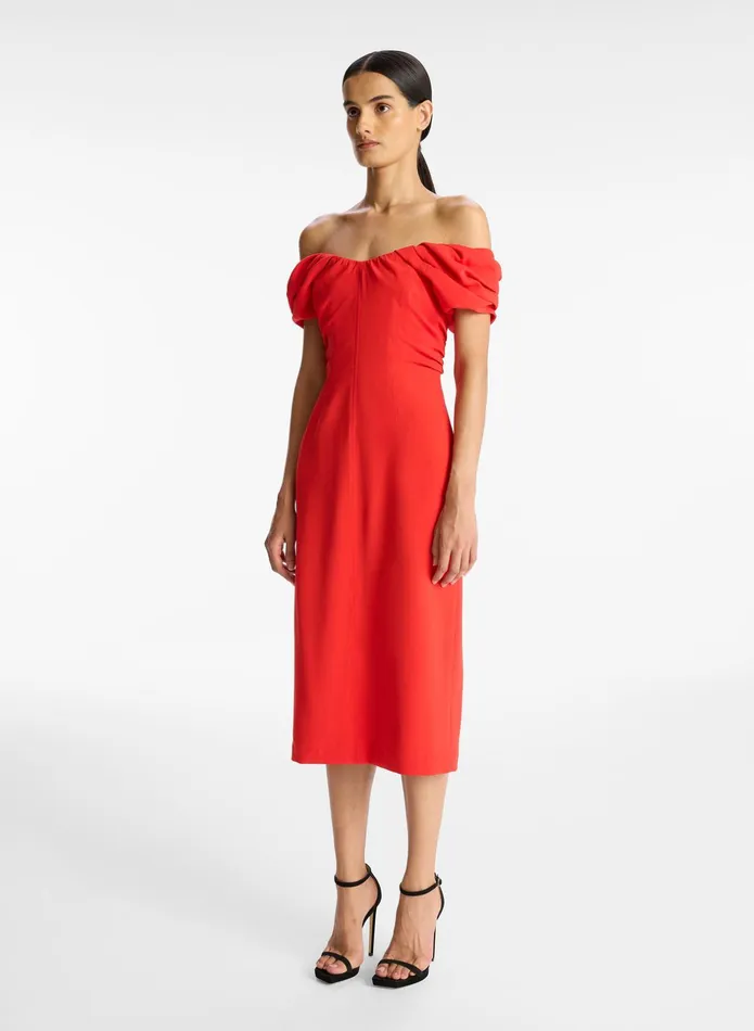 ALC Dresses Nora Midi Dress Dark Poinciana 8211 Women