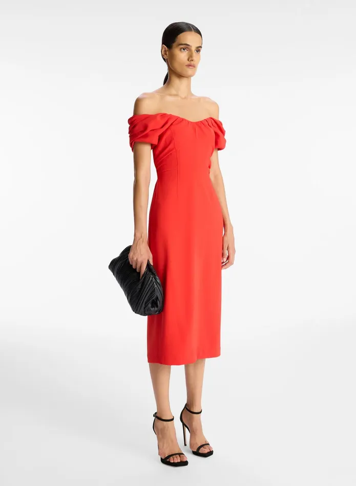 ALC Dresses Nora Midi Dress Dark Poinciana 8211 Women