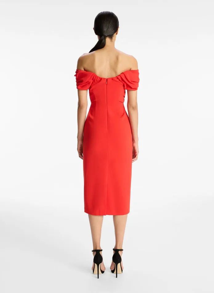 ALC Dresses Nora Midi Dress Dark Poinciana 8211 Women