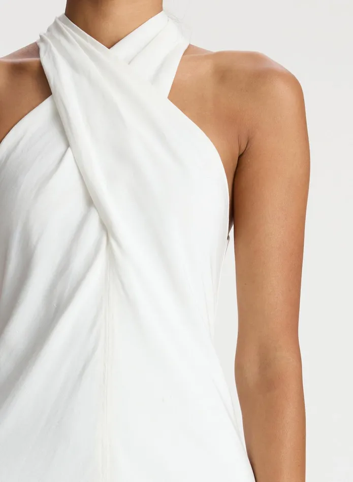 ALC Dresses Quinn Linen Halter Dress Cream 8211 Women